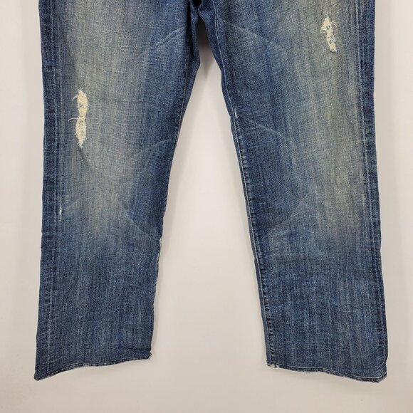 Seven For All Mankind Relaxed Button Fly Light Wash Jeans Size 33 - Picture 11 of 11